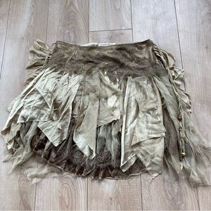 Free People Brenda Knight Chiffon Satin Skirt